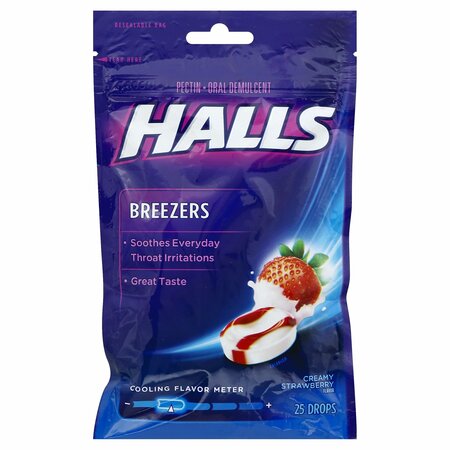 HALLS Creamy Strawberry Breezers, 25PK 376027